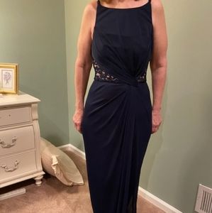 David's Bridal Marine Blue Bridesmaid Dress